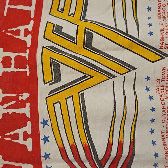 VINTAGE Van Halen concert tee 1993 Costa Mesa XL 1X Women Eddie Alex Sammy Mike - Picture 8 of 8